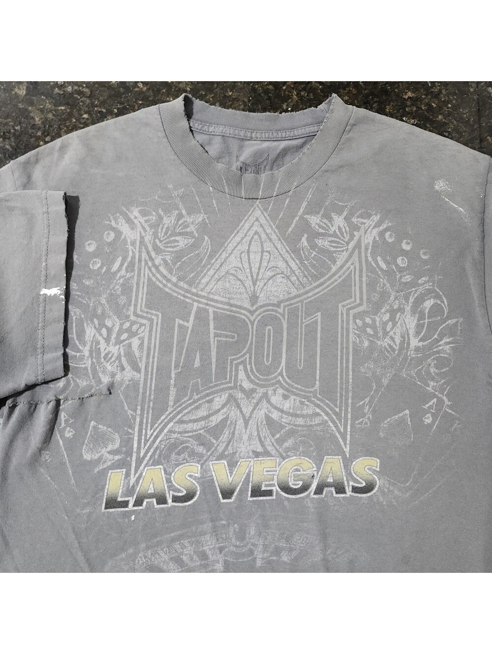 Vintage Y2K Tapout Las Vegas Aces High MMA UFC Casino Skate Faded Distressed